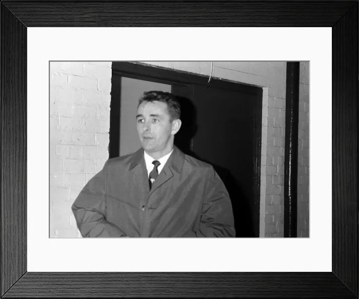 Framed Print : Sport. Football. Manchester Utd. v. Derby County. Brain Clough Derby Manager Framed Print : Sport. Football. Manchester Utd. v. Derby County. Brain Clough Derby Manager