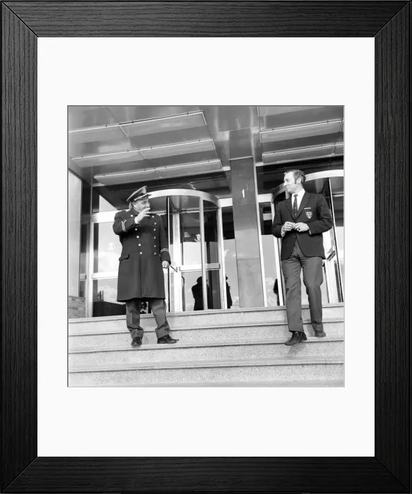 Framed Print : Manager of Wolverhampton Wanderers Ronnie Allen at his penthouse apartment in an area Framed Print : Manager of Wolverhampton Wanderers Ronnie Allen at his penthouse apartment in an area
