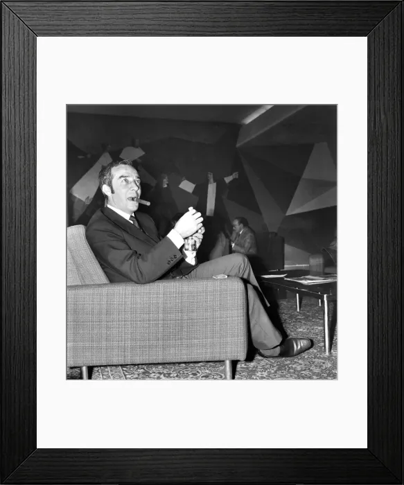 Framed Print : Manager of Wolverhampton Wanderers Ronnie Allen at his penthouse apartment in an area Framed Print : Manager of Wolverhampton Wanderers Ronnie Allen at his penthouse apartment in an area