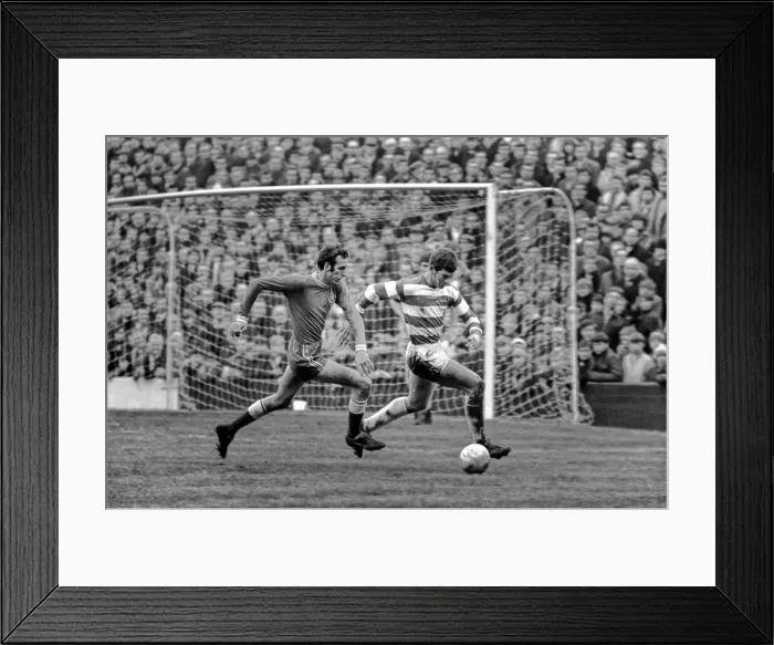 Framed Print : Sport: Football: Q. P. R. v. Portsmouth. Gillard, No. 3 of Q. P. R. beats Hiron No Framed Print : Sport: Football: Q. P. R. v. Portsmouth. Gillard, No. 3 of Q. P. R. beats Hiron No