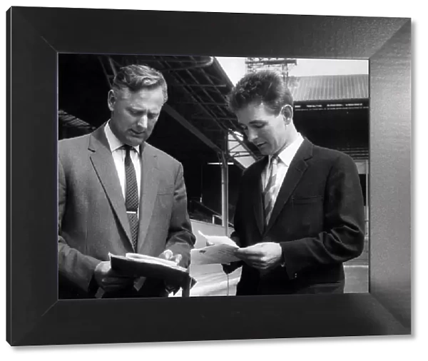 Derby County manager, Brian Clough (right) and his assistant Peter Taylor