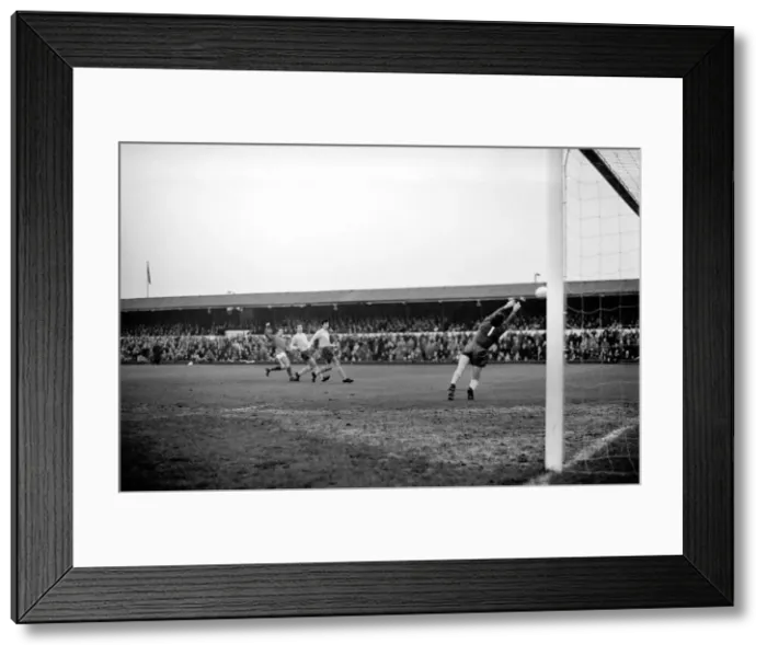 Framed Print : Osbourne saves Brogans shot. December 1969 Z12046-007 Framed Print : Osbourne saves Brogans shot. December 1969 Z12046-007