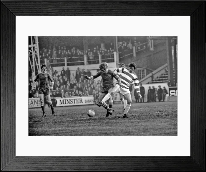 Framed Print : Sport: Football: Q. P. R. v. Portsmouth. McCann, No. 7 of Portsmouth beats Ferguson No Framed Print : Sport: Football: Q. P. R. v. Portsmouth. McCann, No. 7 of Portsmouth beats Ferguson No