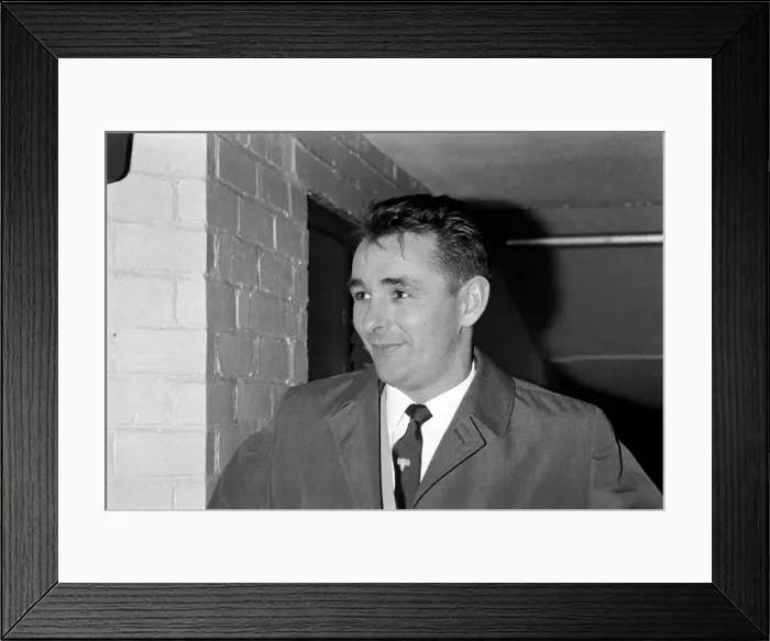 Framed Print : Sport. Football. Manchester Utd. v. Derby County. Brain Clough Derby Manager Framed Print : Sport. Football. Manchester Utd. v. Derby County. Brain Clough Derby Manager