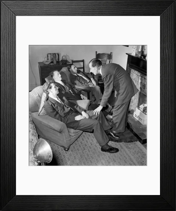 Framed Print : The hypnotic suggestion to win the football game. Six members of the Edgeware Town Framed Print : The hypnotic suggestion to win the football game. Six members of the Edgeware Town