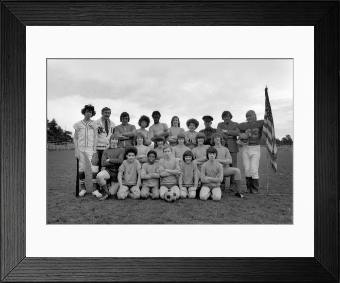 Framed Print : An All American Football Team: The all-American Soccer Squad at RAF Woodbridge, Suffolk Framed Print : An All American Football Team: The all-American Soccer Squad at RAF Woodbridge, Suffolk
