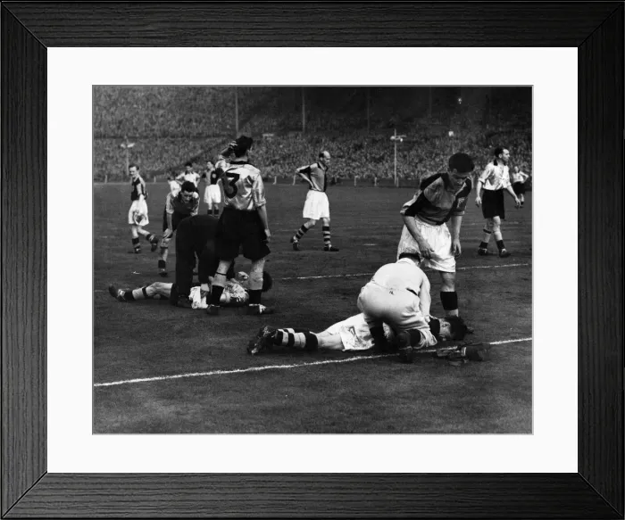 Framed Print : In the closing minutes of the extra time of the Amateur F. A Framed Print : In the closing minutes of the extra time of the Amateur F. A
