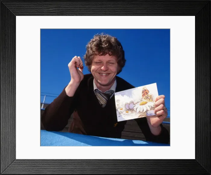 Framed Print : Andy Ritchie holding telegram November 1979 Framed Print : Andy Ritchie holding telegram November 1979