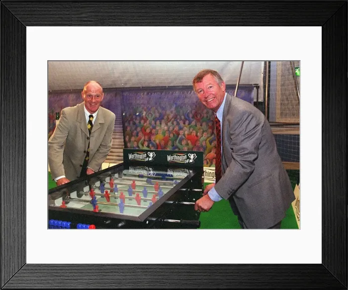 Framed Print : Alex Ferguson August 1998 Manchester United Manager at Worthington Cup Launch Promotion
