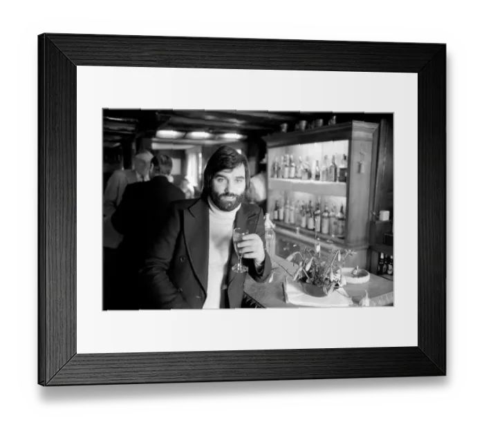 Framed Print : George Best. Footballer George Best at the Bray home of Michael Parkinson Framed Print : George Best. Footballer George Best at the Bray home of Michael Parkinson
