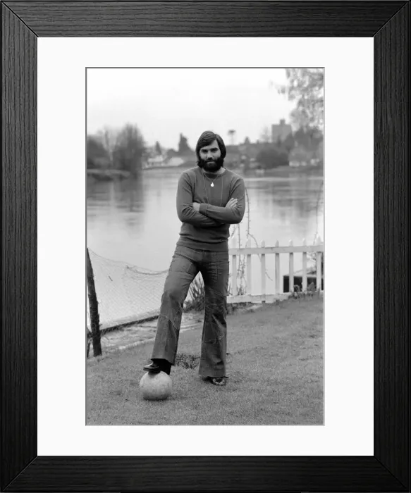 Framed Print : George Best. Footballer George Best at the Bray home of Michael Parkinson Framed Print : George Best. Footballer George Best at the Bray home of Michael Parkinson