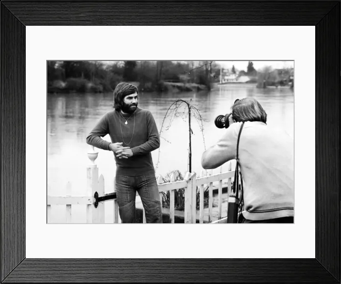 Framed Print : George Best. Footballer George Best at the Bray home of Michael Parkinson Framed Print : George Best. Footballer George Best at the Bray home of Michael Parkinson