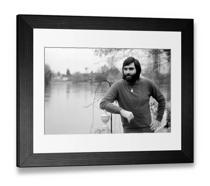 Framed Print : George Best. Footballer George Best at the Bray home of Michael Parkinson Framed Print : George Best. Footballer George Best at the Bray home of Michael Parkinson