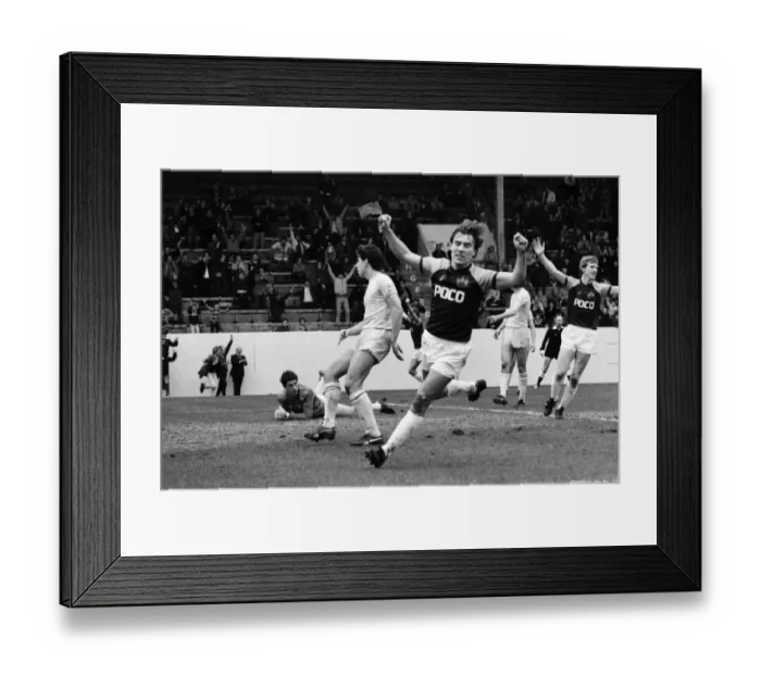 Framed Print : English League Division Two match Burnley 3 v Chelsea 0 April 1983 Framed Print : English League Division Two match Burnley 3 v Chelsea 0 April 1983