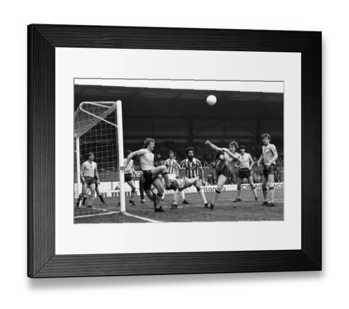 Framed Print : English League Division One match Stoke City 0 v Sunderland 1 March 1983
