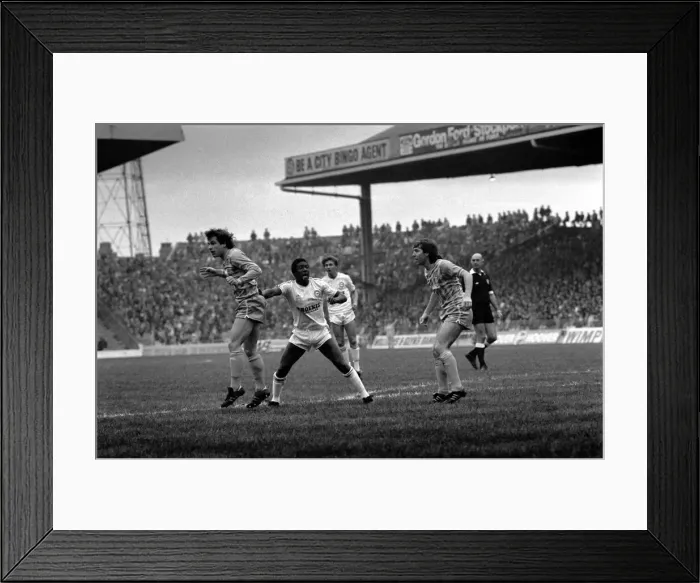 Framed Print : English League Division Two match at Maine Road Manchester City 4 v Brighton