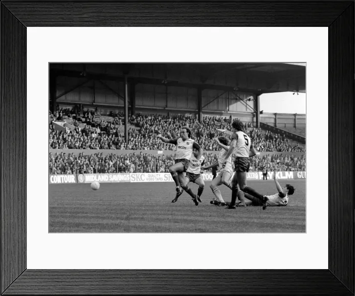 Framed Print : English League Division One match. Stoke City 1 v Tottenham Hotspur 1 November 1983 Framed Print : English League Division One match. Stoke City 1 v Tottenham Hotspur 1 November 1983