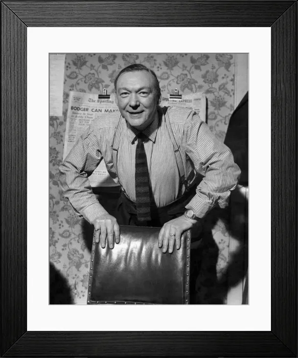 Framed Print : Jack Morton who played for West Ham 1937 now bookmaker in West Ham. December 1962 P009936 Framed Print : Jack Morton who played for West Ham 1937 now bookmaker in West Ham. December 1962 P009936