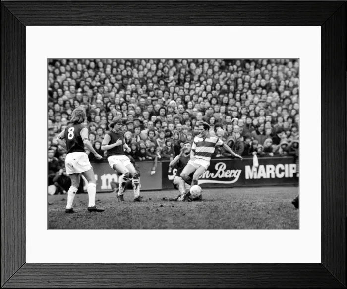 Framed Print : F. A. Cup: West Ham (2) vs. Queens Park Ranger (1). February 1975 75-00908-036 Framed Print : F. A. Cup: West Ham (2) vs. Queens Park Ranger (1). February 1975 75-00908-036