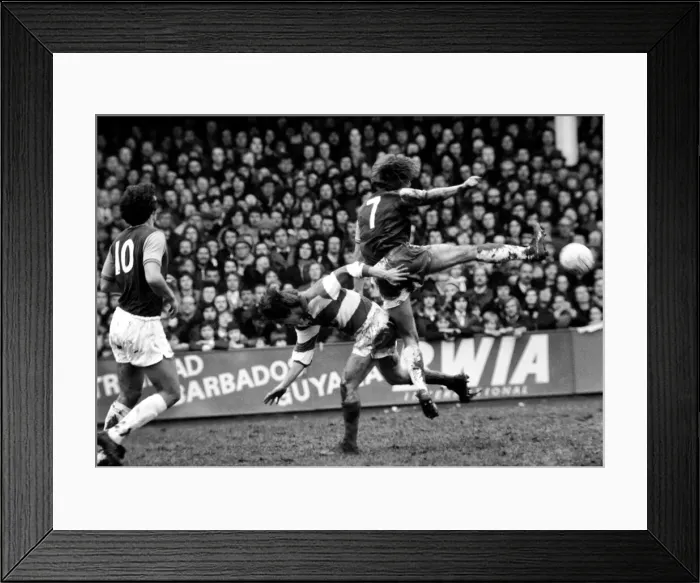 Framed Print : F. A. Cup: West Ham (2) vs. Queens Park Ranger (1). February 1975 75-00908-045 Framed Print : F. A. Cup: West Ham (2) vs. Queens Park Ranger (1). February 1975 75-00908-045