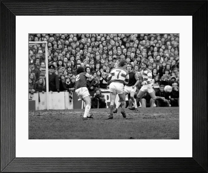 Framed Print : F. A. Cup: West Ham (2) vs. Queens Park Ranger (1). February 1975 75-00908-008 Framed Print : F. A. Cup: West Ham (2) vs. Queens Park Ranger (1). February 1975 75-00908-008