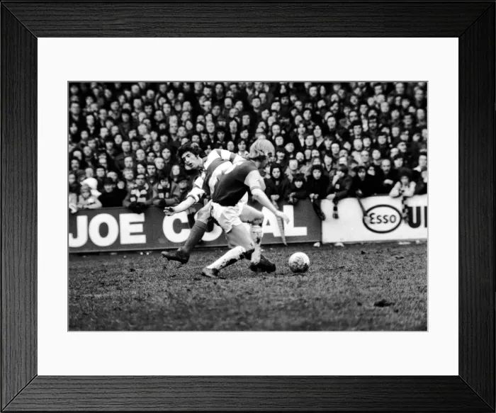 Framed Print : F. A. Cup: West Ham (2) vs. Queens Park Ranger (1). February 1975 75-00908-006 Framed Print : F. A. Cup: West Ham (2) vs. Queens Park Ranger (1). February 1975 75-00908-006