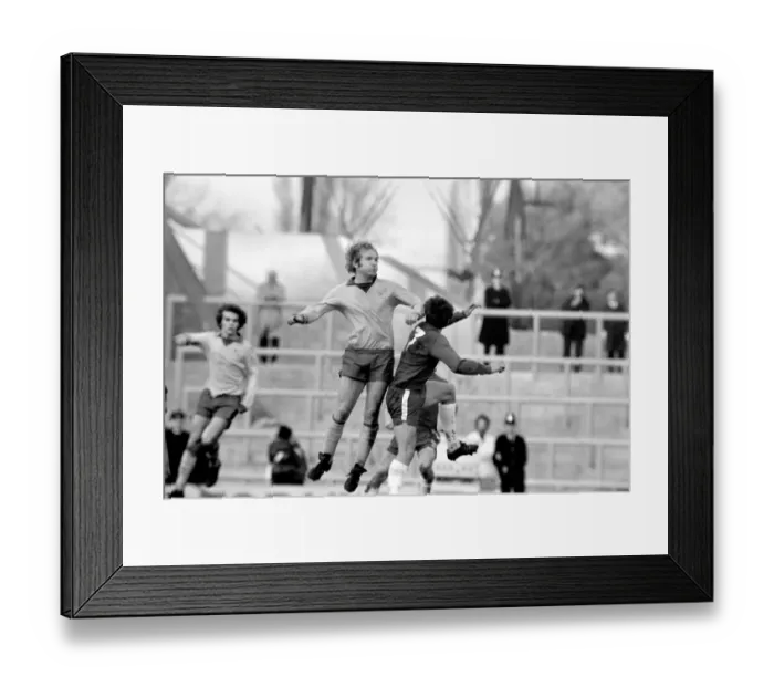 Framed Print : Football: Chelsea F. C. vs. Sheffield Wed. F. C. Alan Thompson climbs on the shoulders of Framed Print : Football: Chelsea F. C. vs. Sheffield Wed. F. C. Alan Thompson climbs on the shoulders of