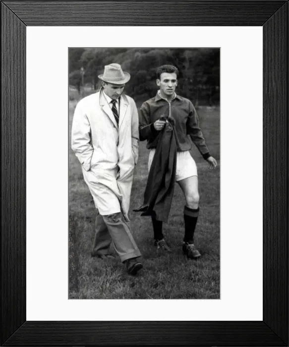 Framed Print : Pat Crerand 1961 Pat Crerand With Team Boss Ian Mccoll