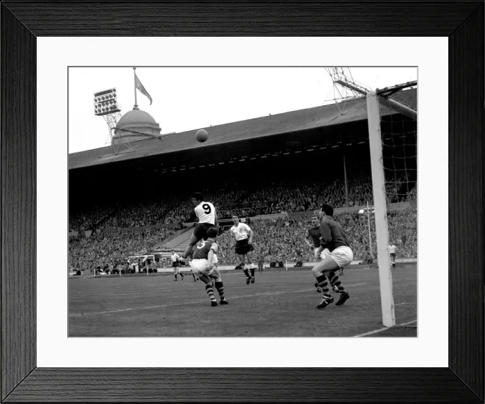 Framed Print : FA Cup Final at Wembley Stadium May 1962 Tottenham Hotspur 3 v Burnley 1
