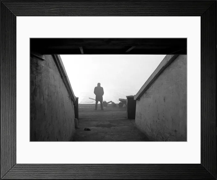 Framed Print : Harry Potts Manager of Burnley F. C. peers into the gloom at Manchester City ground today Framed Print : Harry Potts Manager of Burnley F. C. peers into the gloom at Manchester City ground today