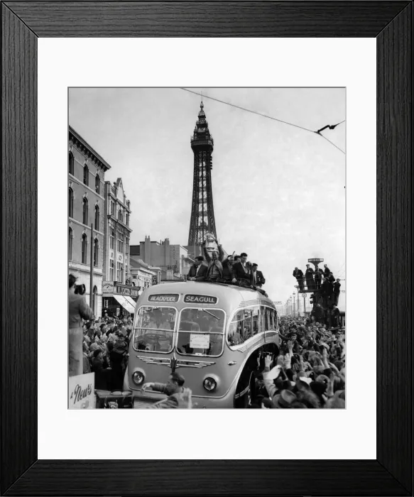 Framed Print : Blackpool homecomming... For the first time in history the famous Blackpool Tower is Framed Print : Blackpool homecomming... For the first time in history the famous Blackpool Tower is