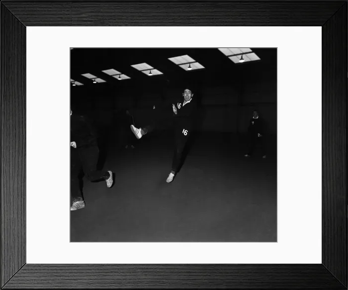 Framed Print : Manchester United players had a tactical talk for nearly an hour before their in-door