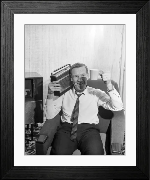 Framed Print : Sport. Football. Hillingdon Borough football club trainer-manager Jim Langley - He heard Framed Print : Sport. Football. Hillingdon Borough football club trainer-manager Jim Langley - He heard