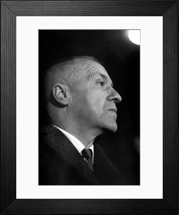 Framed Print : Sport: Football: Liverpool Manager, Bill Shankly watching a reserve game at Anfield