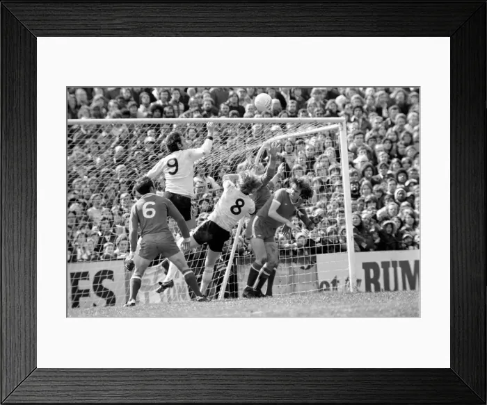 Framed Print : Division Two football Fulham v Chelsea 1976 / 77 season. Fulham won the match three one Framed Print : Division Two football Fulham v Chelsea 1976 / 77 season. Fulham won the match three one