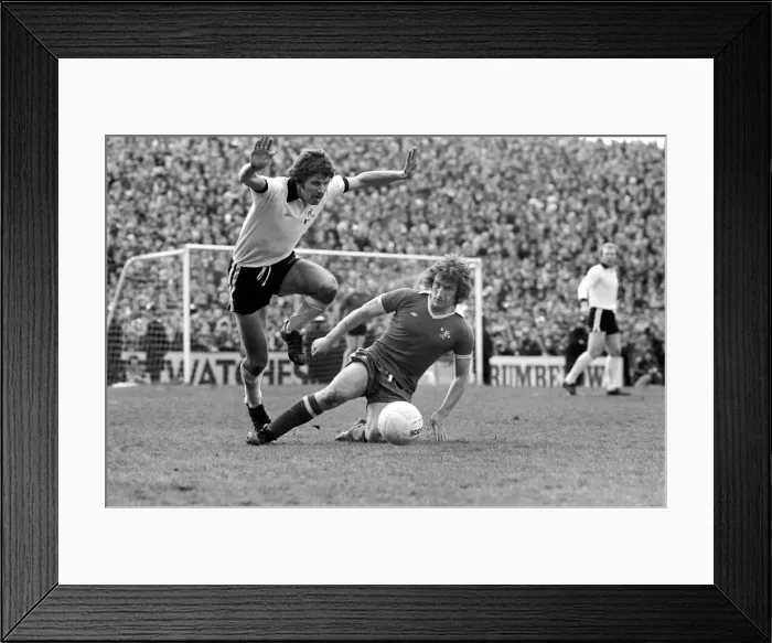 Framed Print : Division Two football Fulham v Chelsea 1976 / 77 season. Fulham won the match three one Framed Print : Division Two football Fulham v Chelsea 1976 / 77 season. Fulham won the match three one