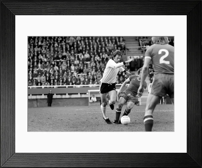 Framed Print : Division Two football Fulham v Chelsea 1976 / 77 season. Fulham won the match three one Framed Print : Division Two football Fulham v Chelsea 1976 / 77 season. Fulham won the match three one