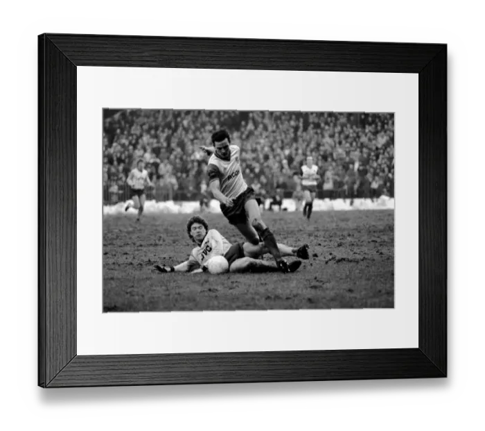 Framed Print : English League Division One match Stoke City 1 v Arsenal 0 January 1984