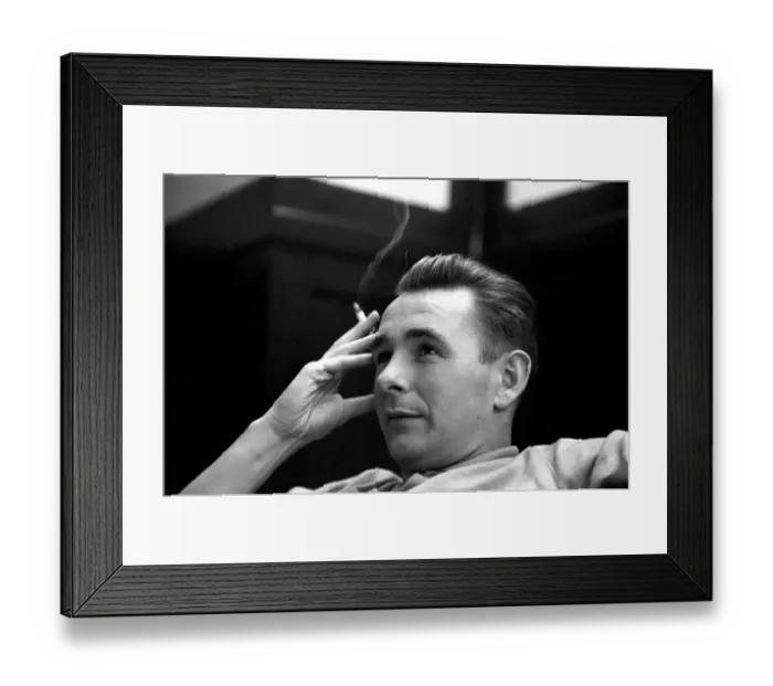 Framed Print : Sport: Football: Derby manager Brian Clough ponders the league cup draw the morning after Framed Print : Sport: Football: Derby manager Brian Clough ponders the league cup draw the morning after
