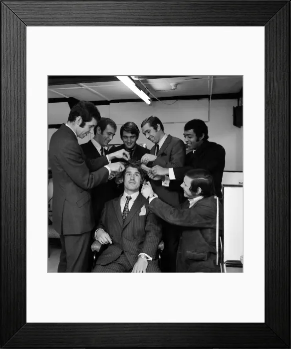 Framed Print : Chelsea football player David Webb opens a wig boutique and hairdresser in London Framed Print : Chelsea football player David Webb opens a wig boutique and hairdresser in London