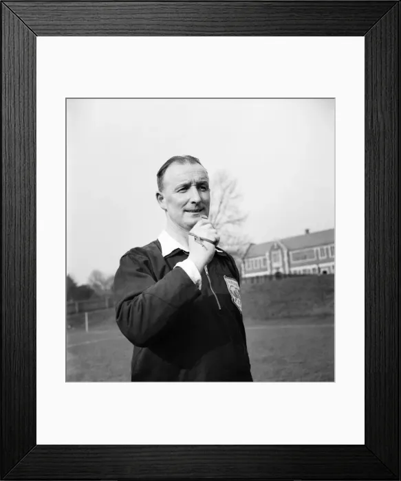 Framed Print : Mr. P. F. Power, football referee. March 1953 D1030-002 Framed Print : Mr. P. F. Power, football referee. March 1953 D1030-002