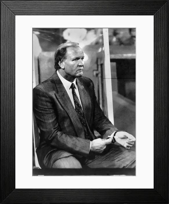 Framed Print : Football manager Ron Atkinson at Palace. March 1988 P017053 Framed Print : Football manager Ron Atkinson at Palace. March 1988 P017053