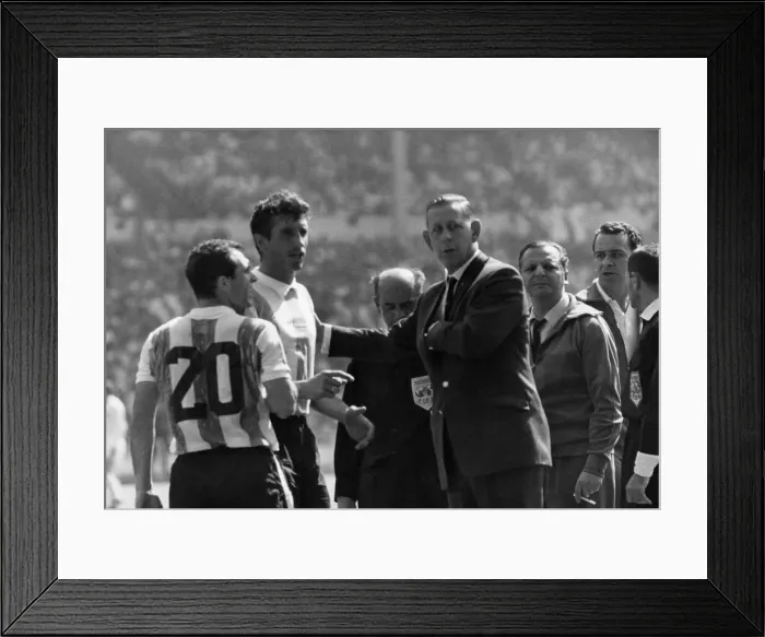 Framed Print : World Cup Quarter Final match at Wembley Stadium. England 1 v Argentina 0