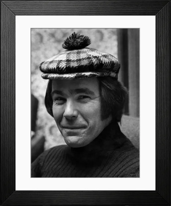 Framed Print : Beatle Jockey. Ron Atkinson photographed outside his Wested Home. December 1971 P017027