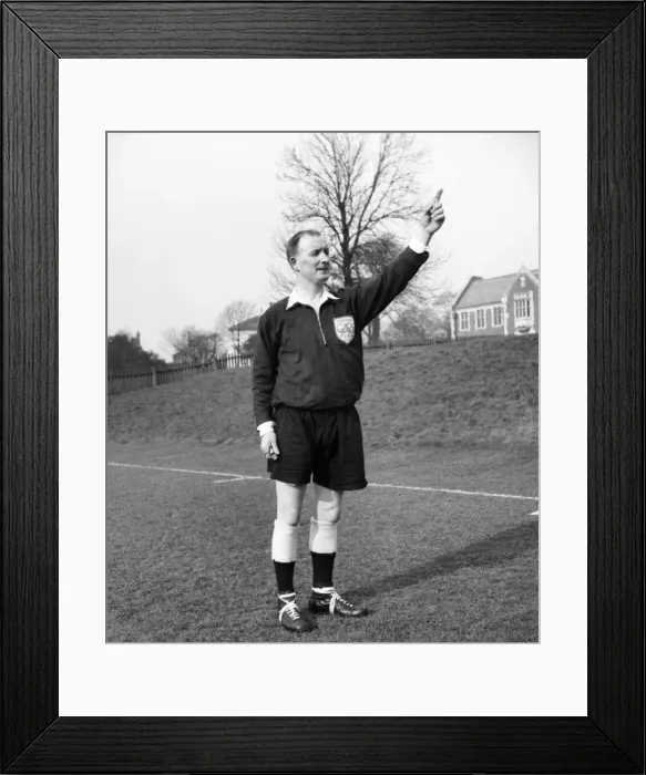 Framed Print : Mr. P. F. Power, football referee. March 1953 D1030-001 Framed Print : Mr. P. F. Power, football referee. March 1953 D1030-001