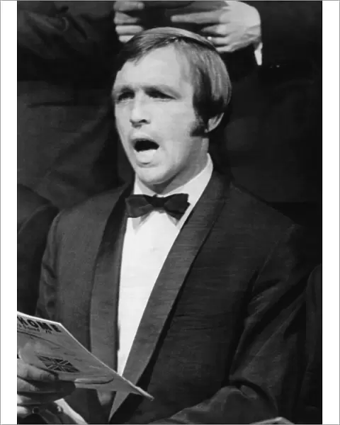 Jeff Astle singing Back Home on Top of the Pops. May 1970 P016889