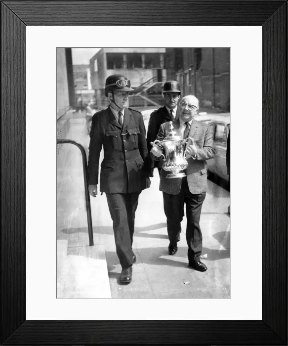 Framed Print : Mr Swindley has won the FA Cup. The FA Cup is supposed to go on show in the sports Framed Print : Mr Swindley has won the FA Cup. The FA Cup is supposed to go on show in the sports
