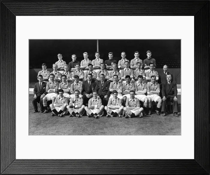 Framed Print : Blackpool A. F. C. Season 1951 / 1952. Back row: J. Taylor, W. Hall, T. Garrett, L. E Framed Print : Blackpool A. F. C. Season 1951 / 1952. Back row: J. Taylor, W. Hall, T. Garrett, L. E