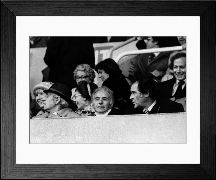 Framed Print : Sir Stanley Matthews was in the Stoke stand for the match with Fulham Framed Print : Sir Stanley Matthews was in the Stoke stand for the match with Fulham