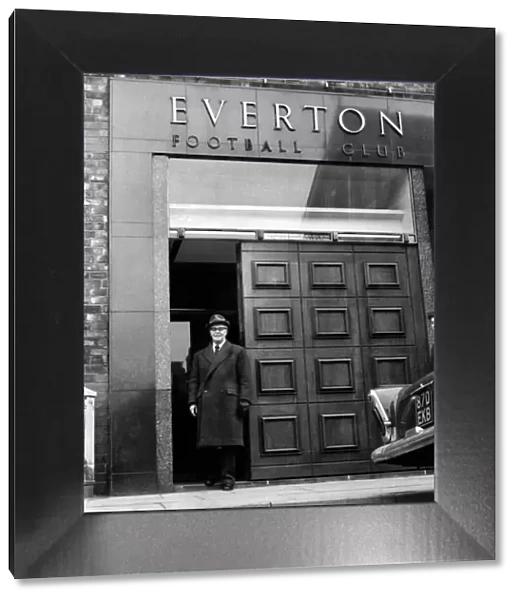 Everton Chairman John Moores leaving Goodison Park. December 1968 P011403